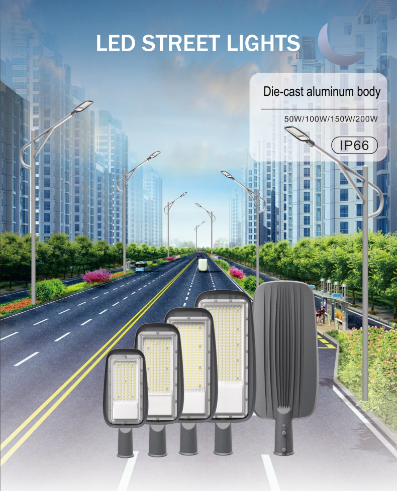 New Model Adjustable Angle 30w 50w 100w 150w 200w Led Streetlight