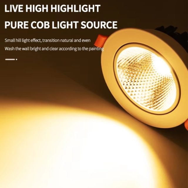 Aluminum Frame and Radiator Adjustable Angle 5w 7w 12w 20w 30w Ceiling Recessed Led Spot Light - Image 5