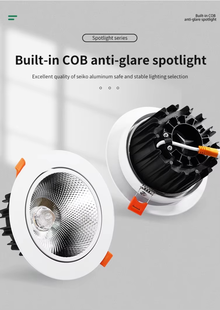 Aluminum Frame and Radiator Adjustable Angle 5w 7w 12w 20w 30w Ceiling Recessed Led Spot Light