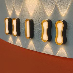 Middle East Hot Sale Golden Arabic Numeral 8 Waterproof up Down Outdoor Wall Light