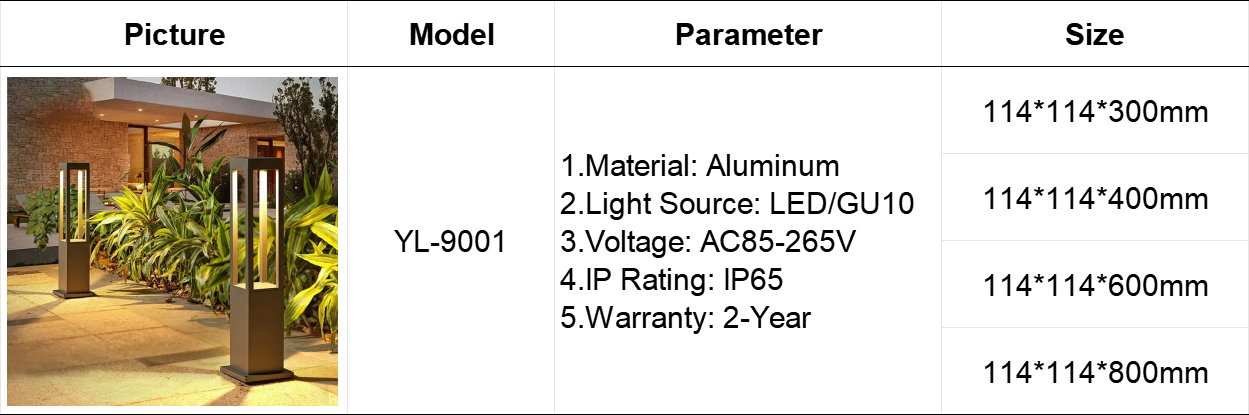 YL-9001 Led Garden Lawn Light for Landscape Lighting