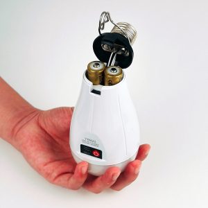 AC DC Integrated 2/3 Batteries Rechargeable Bulb with Hook for Emergency Lighting