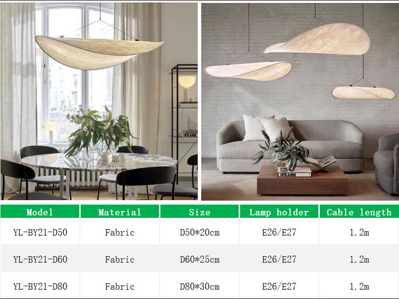YL-BY21 Japanese Minimalist Paper Lampshade Pendant Lights