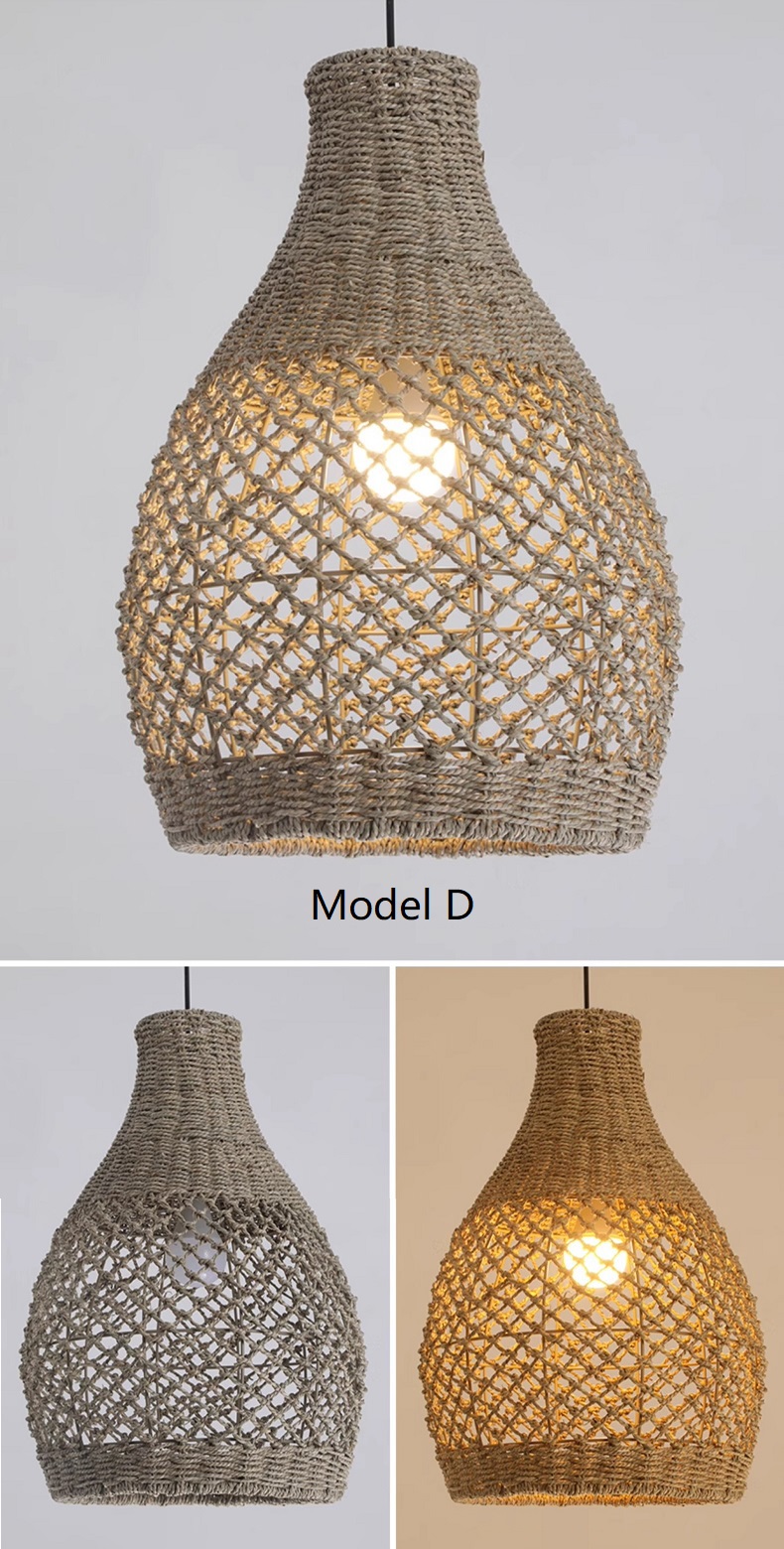 YL-CB01D Straw Pendant Lights for Hotel and Restaurant