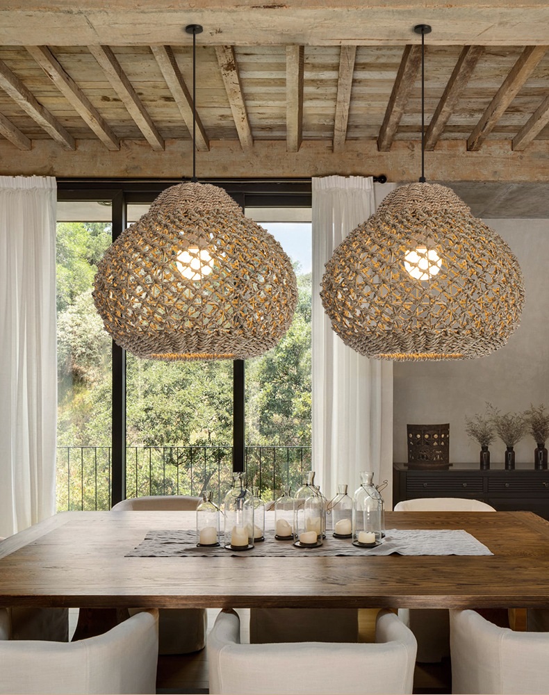 Straw Rope Pendant Lights
