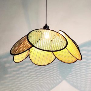 YL-TB29 Foldable Rattan Pendant Lights for E-commerce Sales