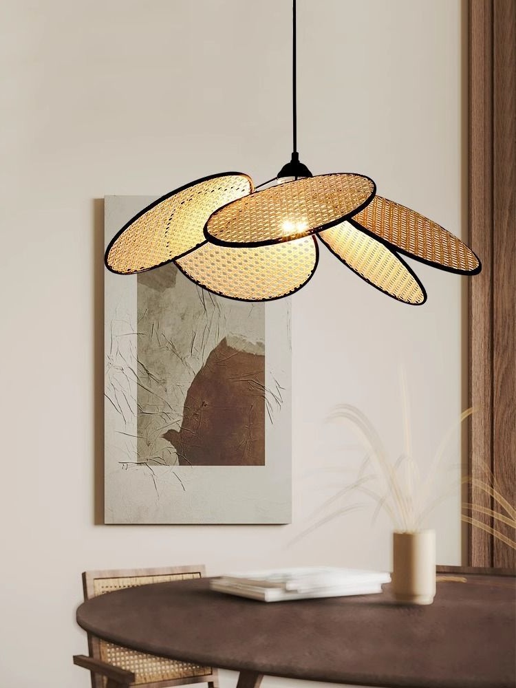 YL-TB29 Foldable Rattan Pendant Lights for E-commerce Sales