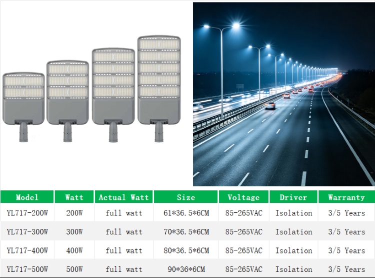YL717 AC Electric Modular Street Light 200W 300W 400W 500W