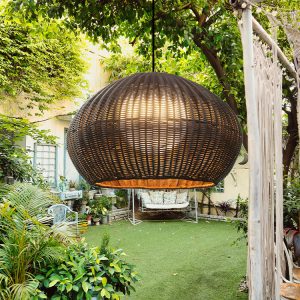YL-TB32 Outdoor PE Rattan Pendant Lights for Courtyard