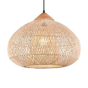 YL-TB33B Rattan Lampshade E27 Pendant Light for Restaurant