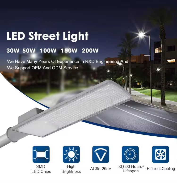 YL713 Classic Minimalist Design Grey SMD LED Street Light